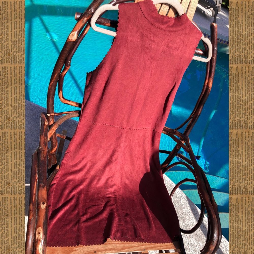 nwt! altar’d state red suede dress - Picture 2 of 8